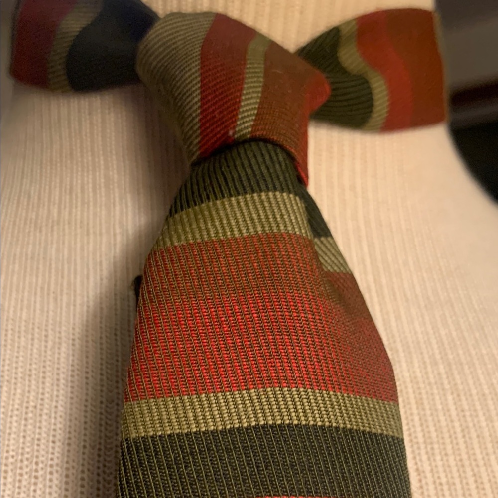 60’s ERNST SAN FRANCISCO STRIPED WOVEN WOOL BLEND NECKTIE